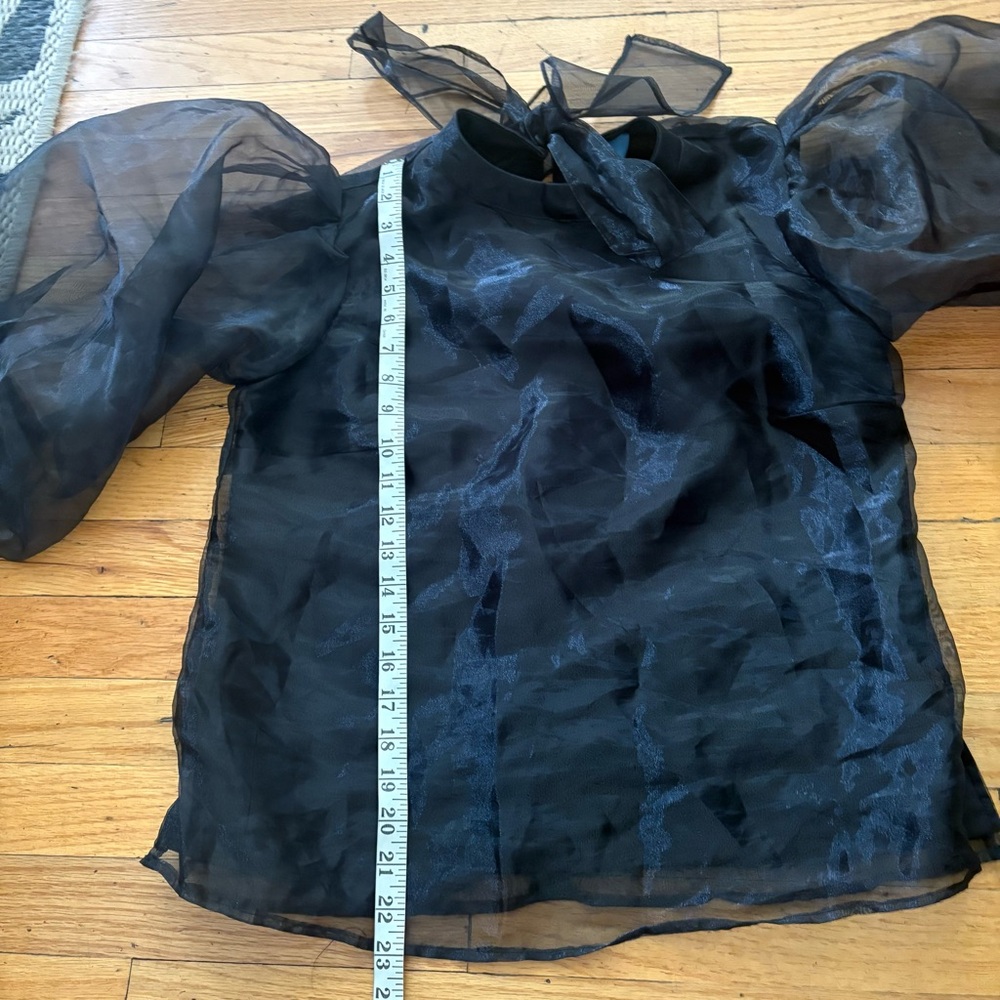 CeCe Black Blouse Size Medium - image 3